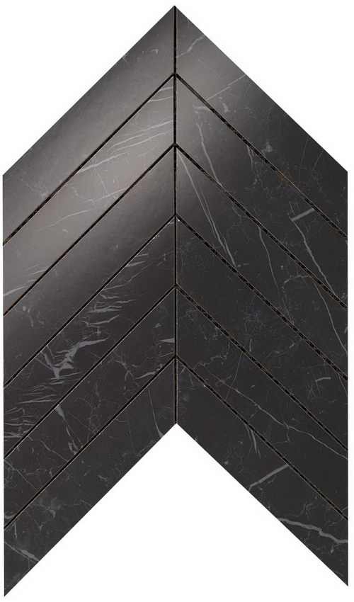 Мозаика Nero Marquina Chevron Wall